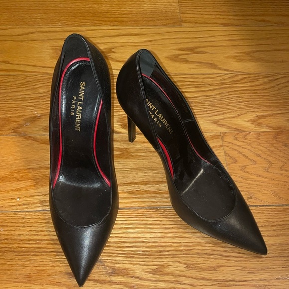 saint laurent pumps in black leather - Picture 1 of 2
